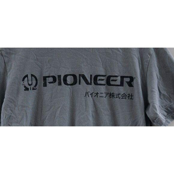 Pioneer Stereo Logo‎ Japanese Print Promo T-Shirt Gray Comfort Colors Size S - Picture 2 of 6